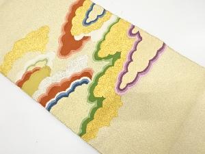 本綴れ　雲取り模様織り出し　名古屋帯